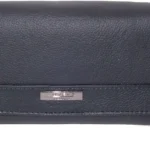 Lorenz Genuine Leather Black Fashion Wallet Purse for Women with Push Button Closure and Plenty of Pockets & Compartments