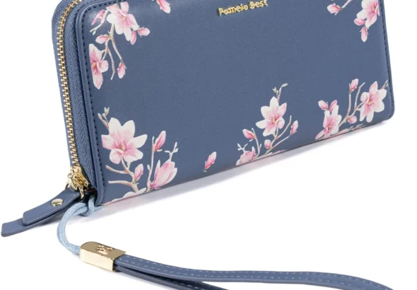 Pomelo Best Womens Wallet RFID Blocking Leather Multi Credit Card Large Capacity Wristlet Zip Around Long Wallets for Lady