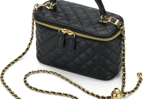 GAYI URBAN Mini Quilted Box Crossbody Bags for Women, Small Square Designer Clutch Purses with Adjustable Chain Strap