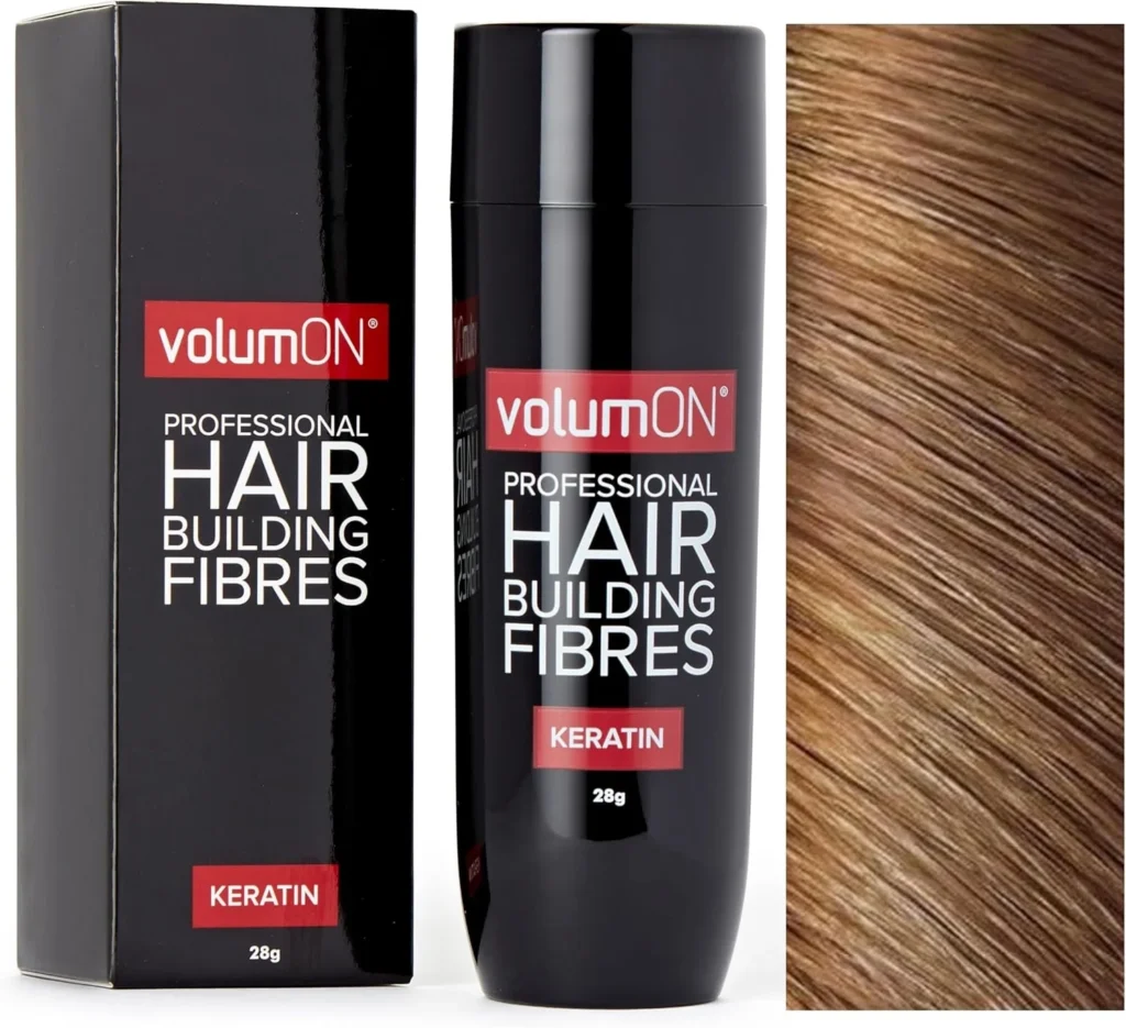 Hair Building Fibres for Thinning Hair 28g  Light Brown | Natural Keratin Hair Loss Concealer for Men & Women | Covers Bald Spots, Adds Volume, No Smear, Sweatproof, Instant Hair Thickener