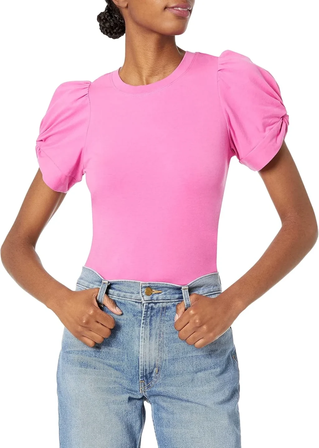 Amazon Essentials Women's Regular-Fit Twist Sleeve Crewneck T-Shirt
