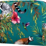 Cute Animal Lemur Cosmetic Bag for Women, Travel Toiletries Bags Large Makeup Handy Pouch Organizer Bag with Zipper