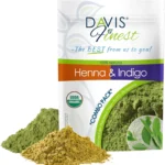 Davis Finest - Henna & Indigo Powder - 500g Combo Pack (250g Each) - 100% Organic Hair & Beard Dye - Natural Colouring for Men & Women - Softening, Thickening & Volumising - PPD-Free & Vega