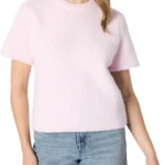 Amazon Essentials Women's Relaxed-Fit Faux Mohair Short Sleeve Jumper Top