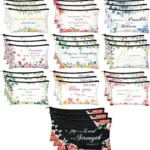 Jetec 30 Pcs Christian Gift for Women Religious Gifts Cosmetic Bags Inspirational Bible Verse Pencil Pouch Motivational Gift Makeup Bags with Zipper for Travel Women Girl Mother Sister
