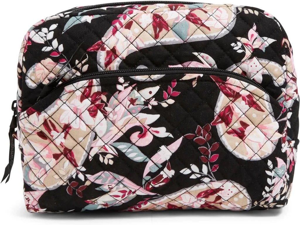 Vera Bradley Women's Signature Cotton Large Cosmetic Makeup Bag, Standard Size