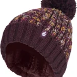 Heat Holders - Ladies Chunky Thermal Winter Fashion Bobble Hat with Extra Large Pom Pom