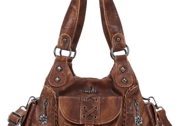 Angel Kiss Small Purses for Women Hobo Shoulder Bags Y2K Vegan Leather Multi-Pocket Handbags Designer Crossbody Tote Bag