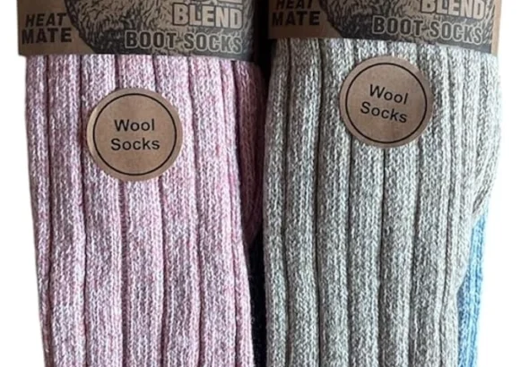 Ladies Knee High Thermal Wool Blend Socks  3 Pairs Premium Soft Heavy Duty Boot & Hiking Socks, Thick Chunky Knit, Warm Winter Breathable Long Length  Ideal Winter Gift for Women  UK 4-8 / EU 37-42