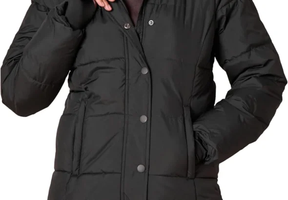 Amazon Essentials Women's Heavyweight Quilted Long-Sleeved Hooded Puffer Jacket (Available in Plus Size)