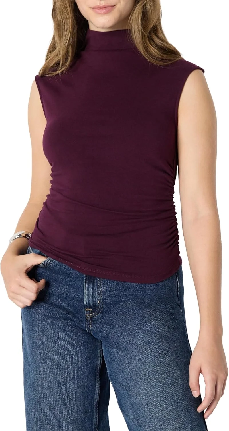 Amazon Essentials Women's Slim-Fit Sleeveless High-Neck Top