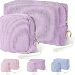 Likesing Women's Mini Cosmetic Bag, purple, 22,5 x 13,5 x 9 cm, Cosmetic Bag Cord Set