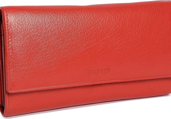 SADDLER "Grace Purse  RFID Protected Real Leather Large Wallet with 7 Card Slots, ID Window, Slip Pockets & Secure Zip Compartment  Spacious Everyday Purse for Women - Gift Boxed