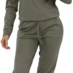 STAR FASHION Womens Long Sleeve Plain Top and Shirt Co-ord 2 Piece Loungewear Tracksuit Set with cuffed Bottoms Ladies Round Neck Summer Casual Outfit UK Size 8 To 22