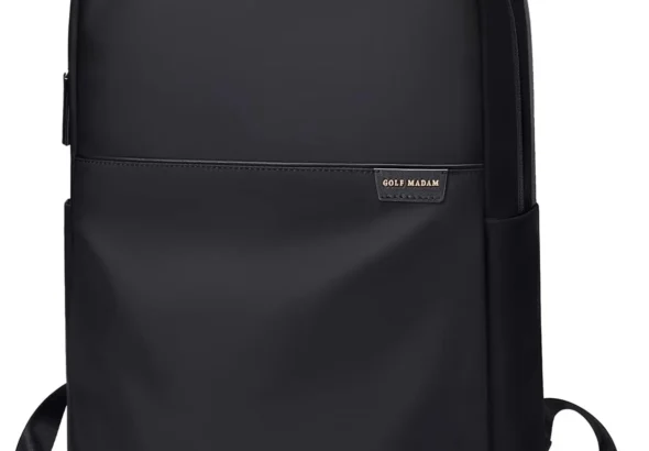 GOLF SUPAGS Laptop Backpack Women,15.6 Inch Stylish Backpack for Women Travel Rucksack Wide Open, Water Resistant Work Bag Pack Computer Black Backpack for Men