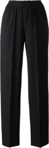 Slimma Ladies' Women's Trousers Work Full Elasticated Stretch Waist Pull Up Pants Slim LINE, Blue, 27 inches, Regular Length