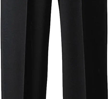 Slimma Ladies' Women's Trousers Work Full Elasticated Stretch Waist Pull Up Pants Slim LINE, Blue, 27 inches, Regular Length