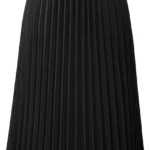 Pleated Skirts for Women A Line Skirts Ladies Summer Long Pleated Chiffon Midi Flared High Waisted Swing Elegant Office Beachwear Skirt