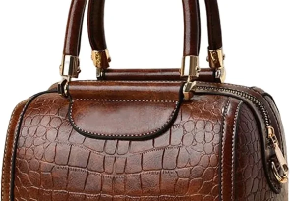 NICOLE & DORIS Women Handbags Crossbody Bag Fashion Satchel Bags PU Leather Top Handle Bags Crocodile Shoulder Bags Messenger Bags Ladies Purses Handbag for Work Party Daily