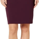 Amazon Essentials Women's Ponte Pull-on Above-The-Knee Fitted Pencil Skirt