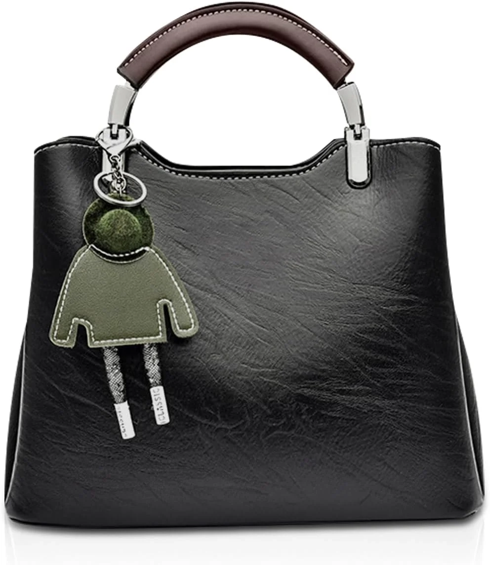 NICOLE & DORIS Small Handbags for Women Top Handle Crossbody Bag Mini Shoulder Bags PU Leather Girls Messenger Bags Ladies Purses Handbag with Triple Compartment