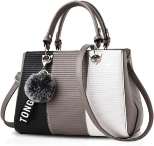 NICOLE & DORIS Fashion Women Handbags Elegant Shoulder Bag Medium Size Tote Bag Crossbody Messenger Bag PU Leather Satchel Handbag for Lady
