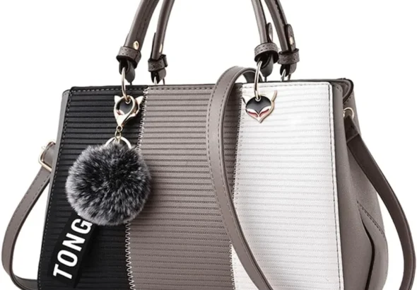 NICOLE & DORIS Fashion Women Handbags Elegant Shoulder Bag Medium Size Tote Bag Crossbody Messenger Bag PU Leather Satchel Handbag for Lady