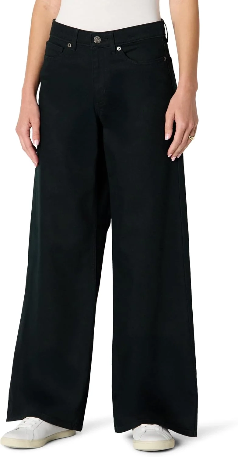 Amazon Essentials Women's Ultra-Soft Mid-Rise Wide Leg Jeans