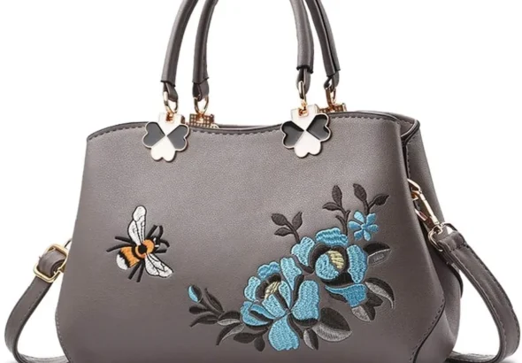 NICOLE&DORIS Women Top Handle Handbags Retro Crossbody Bag Ladies Fashion Shoulder Bag Purse Tote Embroidery