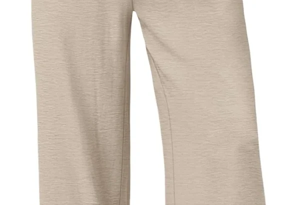 Sampeel Wide Leg Pants for Women Flowy Palazzo Drawstring Elastic Waist Trousers with Pockets Summer Beach Vacation Clothes