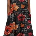 Women's Summer Maxi Dresses - Sleeveless V-Neck Causal Ladies Dresses - Cotton Linen Lightweight Breathable Loose Fit Sundress - Fashion Holidady Party Elegant Trendy Beach Clothes