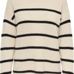 ONLY Women's Onlpernille Ls Stripe O-Neck KNT Noos Knitted Jumper