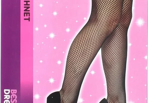 HENBRANDT Adult Black Fishnet Fashion Tights Womens Fancy Dress Costume Accessories for Halloween Costumes and Cosplay Net Tights for Women Fish Net Stockings Diamond Mesh Pantyhose