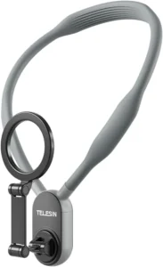 TELESIN Magnetic Neck Mount for Phones, Neck Cell Phone Holder POV/Vlog Selfie Mount Hand Free Phone Neck Holder Chest Stand Strap Video Recording for iPhone 17 16 15 14 13 12 Seires Android Phones