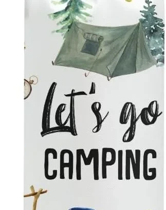 Camping Plastic Bag Holder, Tent Rv Bonfire Wall Mount Trash Bag Holder | Large Reusable Grocery Bags Organizer Storage Dispenser for Camp Kitchen Pantry, Camping Gifts for Women Men Camper