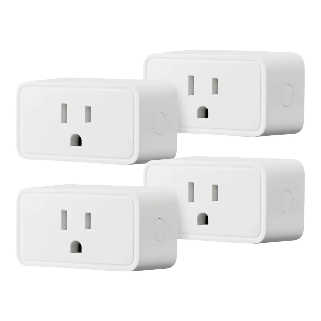 Amazon Basics Smart Plug, Works with Alexa Only, Voice Control, Remote APP Control, Schedule, Compact Design, Versatile, 2.4 GHz Wi-Fi, No Hub Required, 4-Pack, White