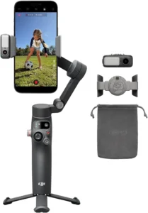 DJI Osmo Mobile 8 Advanced Tracking Combo Gimbal Stabilizer for Phone, AI Native Tracking with Audio & Lighting, 360 Pan Rotation, Built-in Extension Rod & Tripod, 10h Battery, Extension Rod