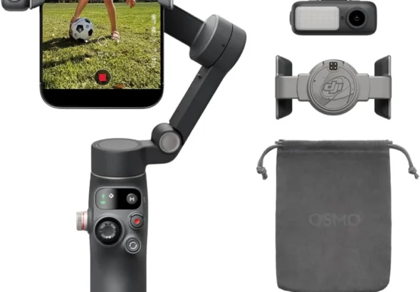 DJI Osmo Mobile 8 Advanced Tracking Combo Gimbal Stabilizer for Phone, AI Native Tracking with Audio & Lighting, 360 Pan Rotation, Built-in Extension Rod & Tripod, 10h Battery, Extension Rod
