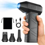 YOTON Electric Air Duster, 110000 RPM Compressed Air Cleaner, Rechargeable Keyboard Cleaner with Storage Bag, Powerful 3-Speed Cordless Air Blower for PC, Computer, Electronics, Car Interior Cleaning