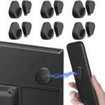 Magnetic Remote Control Holder Wall Mount, [Upgraded with Adhesion Promoter] TV Remote Holder Organizer for Bed Headboard & Nightstand, No Drill Sticky Remote Caddy for Roku (Black, 6 Pack)