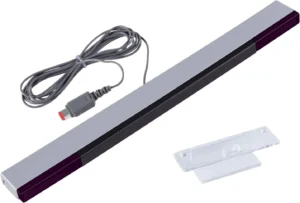 Aokin Sensor Bar for Wii, Replacement Wired Infrared Ray Sensor Bar for Nintendo Wii and Wii U Console, Includes Clear Stand