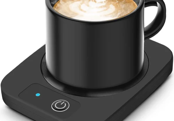 Coffee Mug Warmer, Smart Candle Warmer, Electric Cup Warmer with Aluminum Metal Panel for Office, Desk Accessories, Electric Beverage Warmer for Cocoa, Milk, Coffee Gifts for Dad