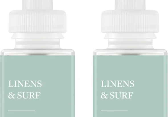 Pura Smart Home Scent Refill - Long-Lasting Premium Fragrance per Refill - Clean Diffuser Fragrance for Home, Office & Apartment - 2 Pack, Linens & Surf
