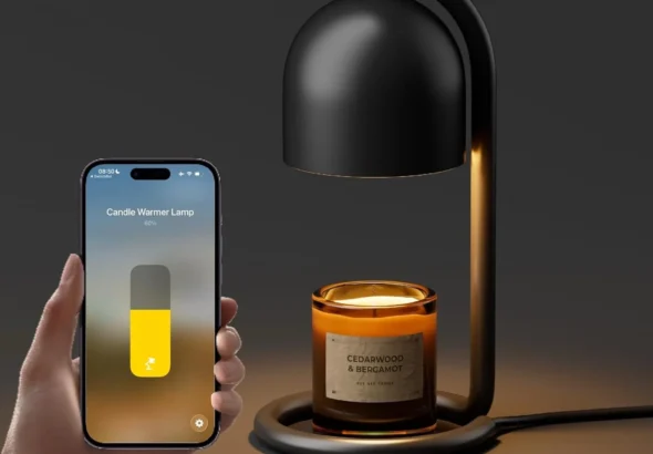 SwitchBot Smart Candle Warmer Lamp App & Voice Control, Flameless Wax Melter with Timer, Bulb x2, for Jar Candles, 1%-100% Dimmable, Matter for Apple Home & Alexa, Women Birthday Housewarming Gift