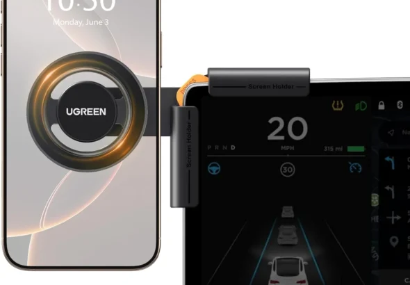 UGREEN Phone Holder for Tesla Model 3 and Y Accessories Magsafe Car Mount Magnetic Phone Mount Strongest Magnet Power Compatible with iPhone 17 16 15 14 13 Plus Pro Max Series