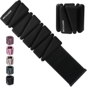 BECOJADDE Ankle Weights Set of 2 (1 lb/2 lb/3 lb Each) Adjustable Wrist Weights for Women Men Wearable Arm Leg Weight for Pilates, Running, Walking, Workout, Yoga