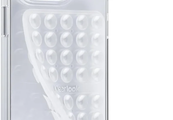 Klearlook Silicone Suction Cup Phone Case Mount Double Sided, Sticky Phone Grip with Higher Suction Power for Cell Phone, Hands-Free Phone Accessories Holder for Selfies and Videos, Transparent