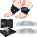 JL-Group Adjustable Arch Support Inserts with Replaceable Arch Pads | 2 Pairs 0.47 inch Arch Pads, 1 Arch Band, Wearable, Non-Slip, Plantar Fasciitis, Flat Feet, Fallen Arch, High Arch