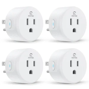 EIGHTREE Smart Plug, WiFi Outlet Works with Alexa & Google Home, Smart Home Socket with Remote Control & Timer Function, 2.4GHz WiFi Only, 4 Packs