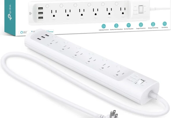 Kasa Smart Plug Power Strip HS300, Surge Protector with 6 Individually Controlled Smart Outlets and 3 USB Ports, Works with Alexa & Google Home, No Hub Required
